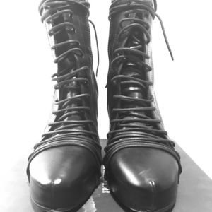 Ann Demeulemeester Laceup Wedge Boot